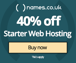 Ad - names.co.uk 40% off Starter Web Hosting Buy now T&Cs apply
