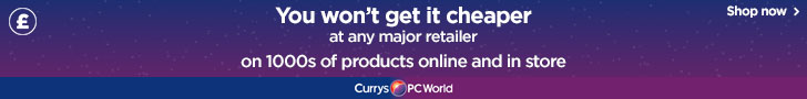 Currys PC World 728 x 90, MySmallSpace UK