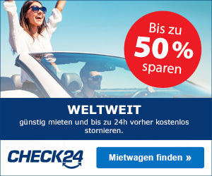 Werbung: Check24 Mietwagenangebot