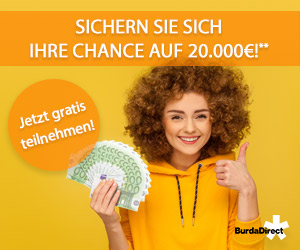 Werbebanner Burda Gewinnspiel Bargeld 300x250