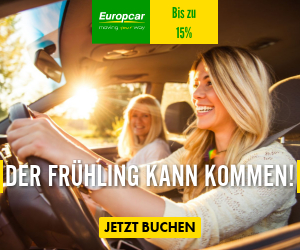 Werbung: Europcar Mietwagenangebot