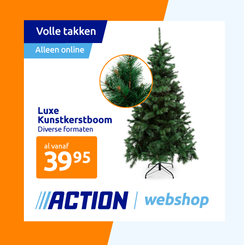 Kunstkerstbomen bij de action online vanaf €39,95