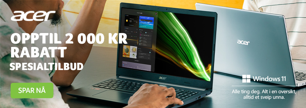 Acer kjører nå tilbud på en rekke produkter på deres nettside.