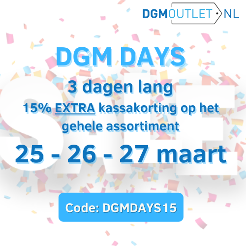 DGM days 3 dagen lang 15% extra kassakorting op het hele assortiment