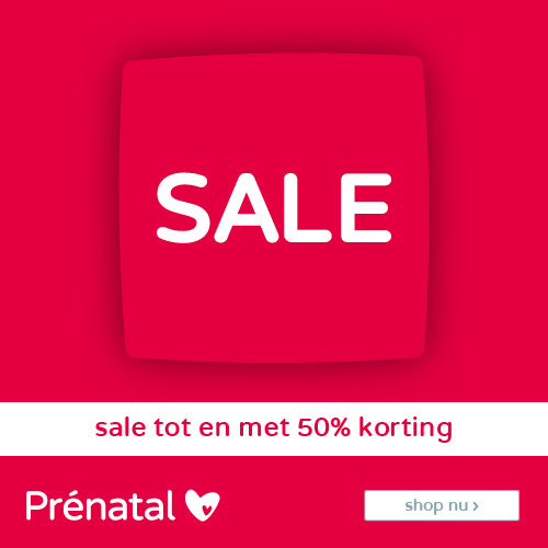 Sale bij Prenatal  tot en met 50% korting.