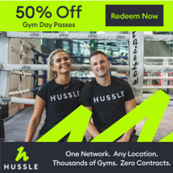 10% off a Hussle Monthly+ pass at Hussle