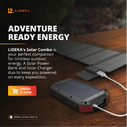 Eén Powerbank om ze Allemaal op te Laden: Lideka® Solar Powerbank + Solar Charger